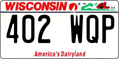 WI license plate 402WQP