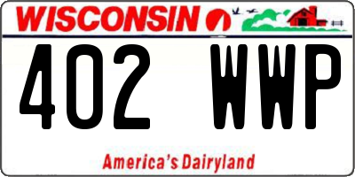 WI license plate 402WWP