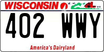 WI license plate 402WWY