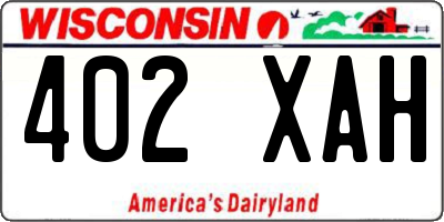 WI license plate 402XAH