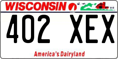 WI license plate 402XEX