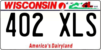 WI license plate 402XLS