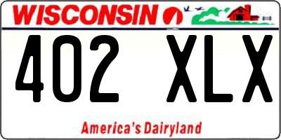 WI license plate 402XLX