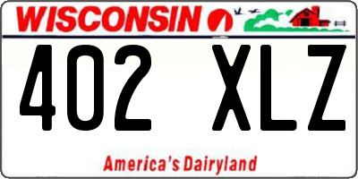 WI license plate 402XLZ