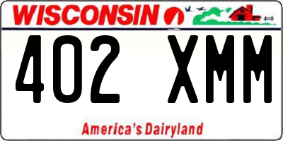 WI license plate 402XMM