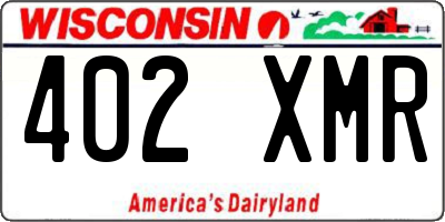 WI license plate 402XMR