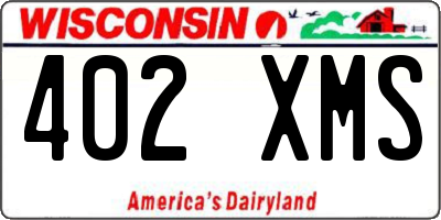 WI license plate 402XMS