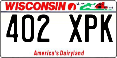 WI license plate 402XPK
