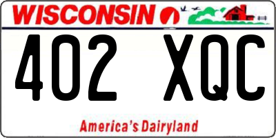 WI license plate 402XQC