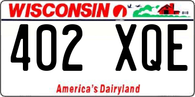 WI license plate 402XQE
