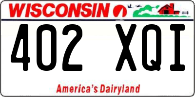 WI license plate 402XQI