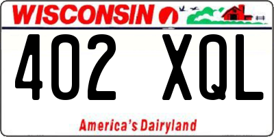 WI license plate 402XQL