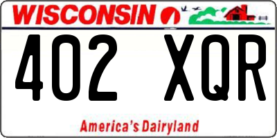 WI license plate 402XQR