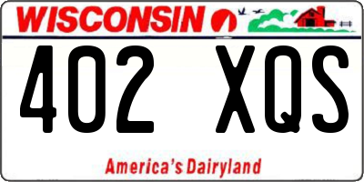 WI license plate 402XQS