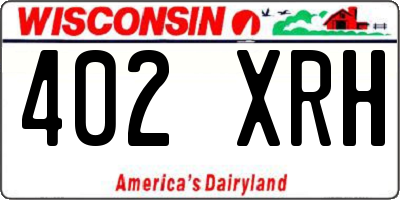 WI license plate 402XRH