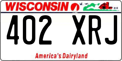 WI license plate 402XRJ