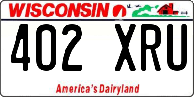WI license plate 402XRU