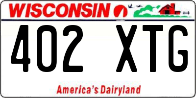WI license plate 402XTG