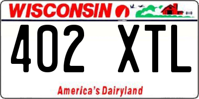 WI license plate 402XTL