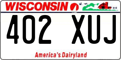 WI license plate 402XUJ