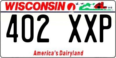 WI license plate 402XXP