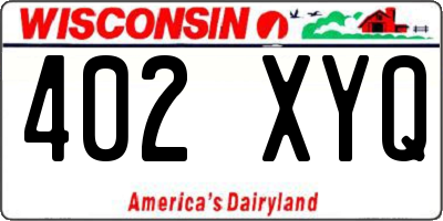 WI license plate 402XYQ