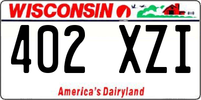 WI license plate 402XZI