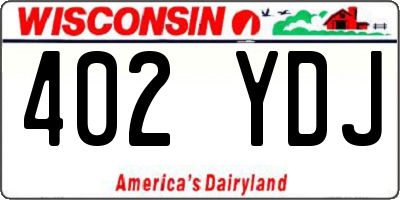 WI license plate 402YDJ