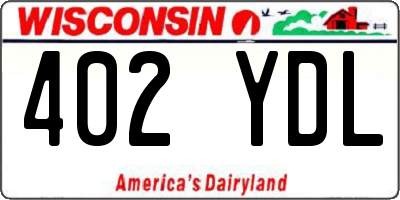 WI license plate 402YDL