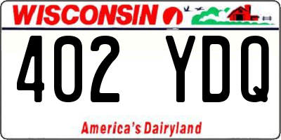 WI license plate 402YDQ