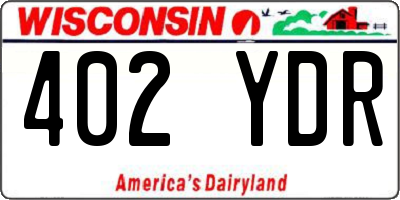 WI license plate 402YDR