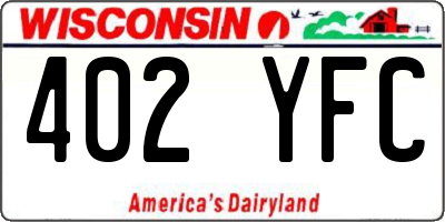 WI license plate 402YFC
