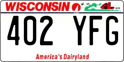 WI license plate 402YFG