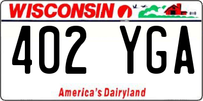 WI license plate 402YGA