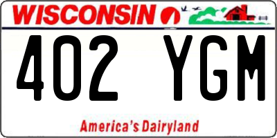 WI license plate 402YGM