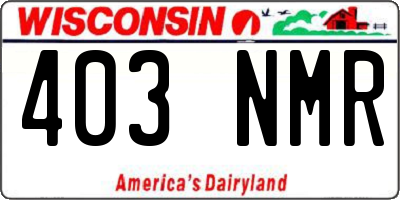WI license plate 403NMR