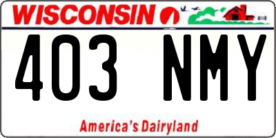 WI license plate 403NMY