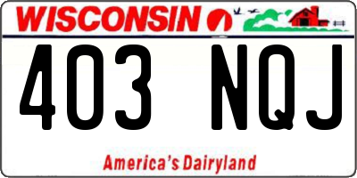 WI license plate 403NQJ