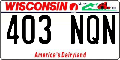 WI license plate 403NQN