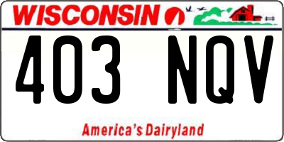 WI license plate 403NQV