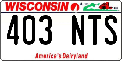 WI license plate 403NTS