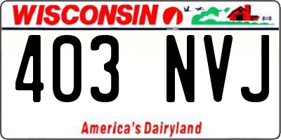 WI license plate 403NVJ