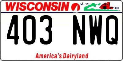 WI license plate 403NWQ