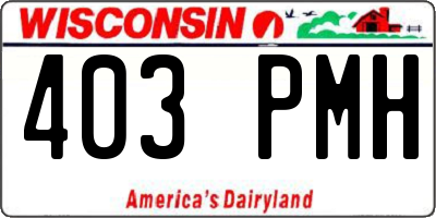 WI license plate 403PMH