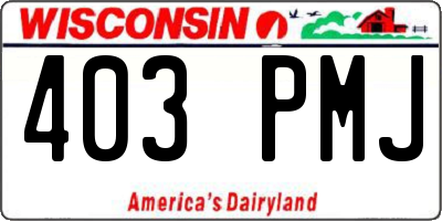 WI license plate 403PMJ