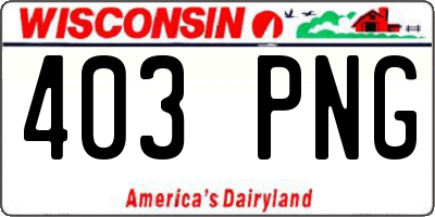 WI license plate 403PNG