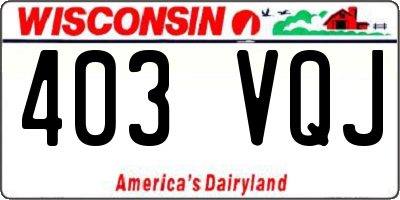WI license plate 403VQJ