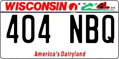 WI license plate 404NBQ