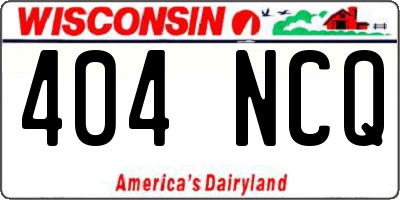 WI license plate 404NCQ