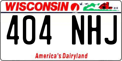 WI license plate 404NHJ